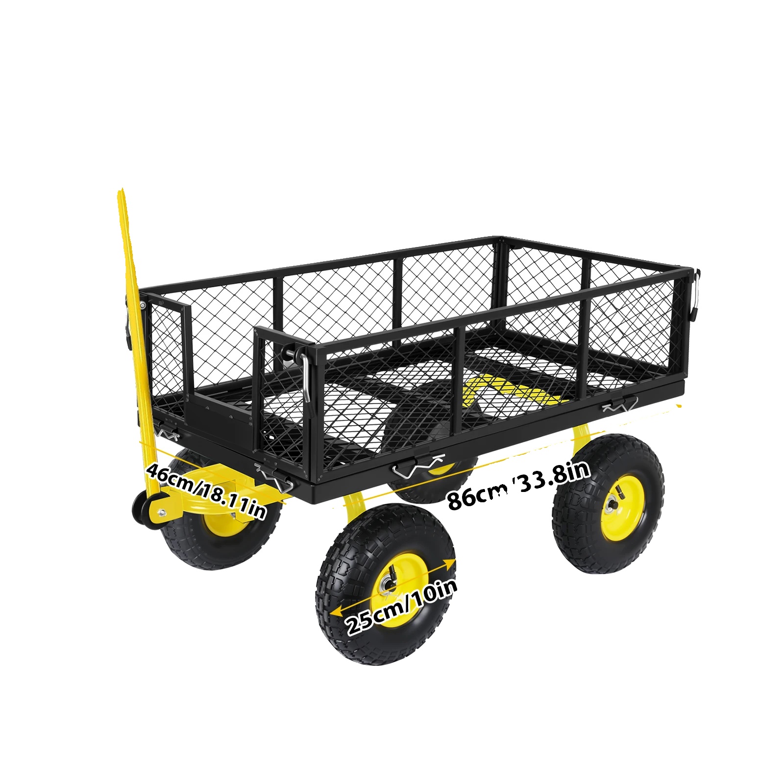 Gartenwagen, 2-in-1-funktion, Stabiler, Ergonomischer Griff, 1 Stück