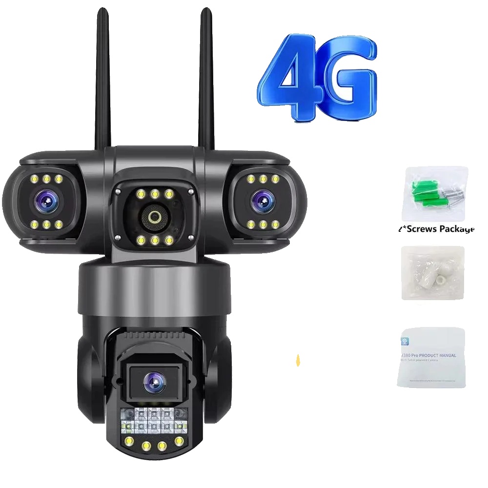 Videoüberwachungskamera, 12 Mp Hd, Nachtsicht, 4g, Erweiterbar Mit Einer 256-gb-speicherkarte, Eu-a-stecker