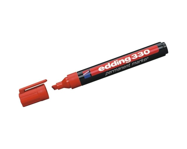 edding Permanentmarker 330 4-330002 1-5mm Keilspitze rot