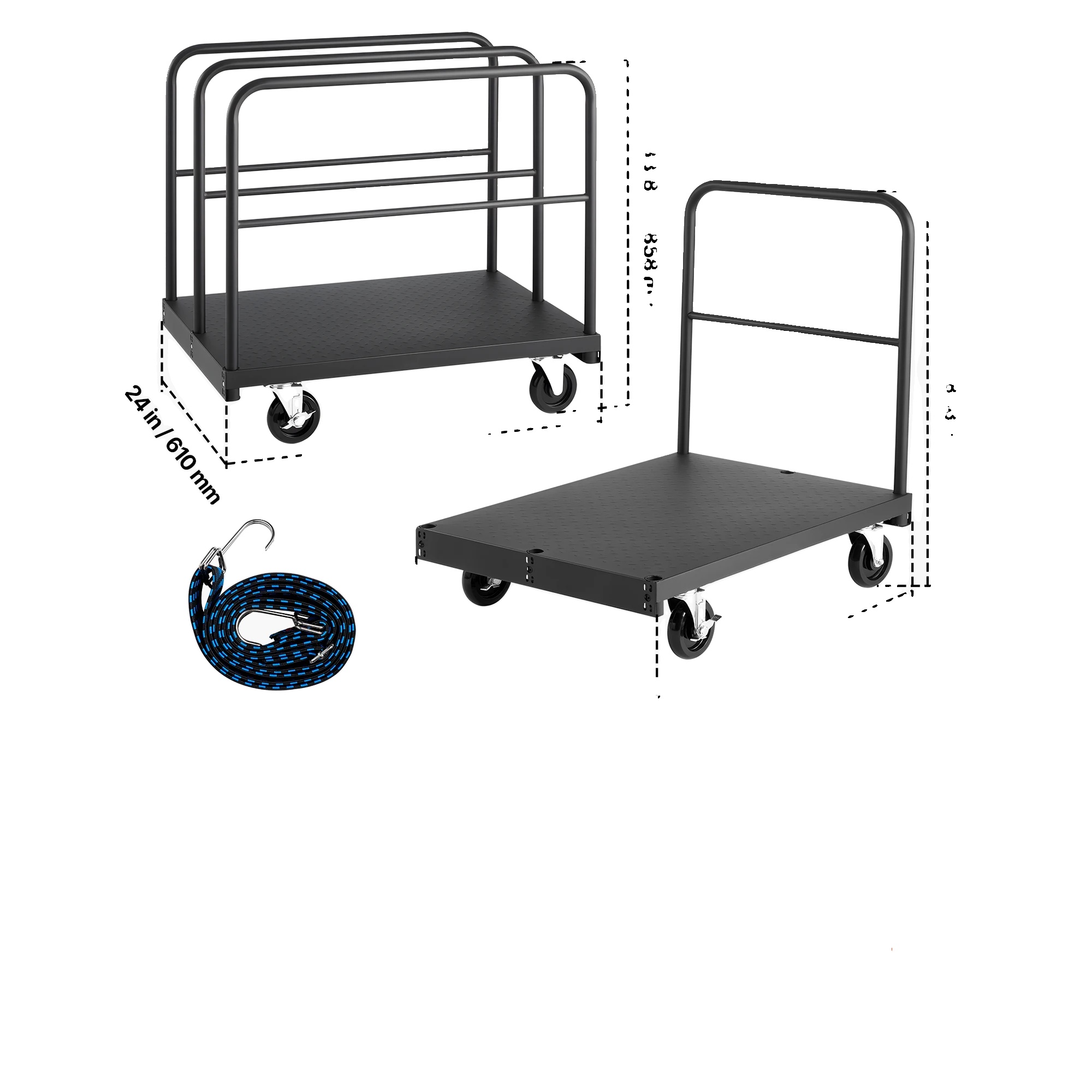 Plattenwagen, Hohe Tragfähigkeit, Vielseitige Einsatzmöglichkeiten, 2500 Lbs (ca. 1134 Kg)