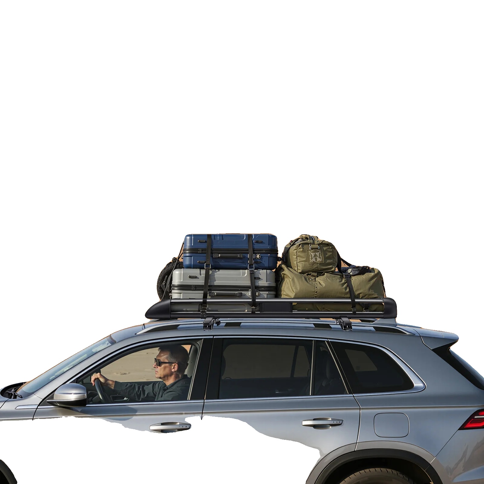 Dachgepäckträger, Aluminiumlegierung, 127 X 97 Cm, Tragfähigkeit 68 Kg, Geeignet Für Suvs, Zum Aufclipsen Auf Dem Dach