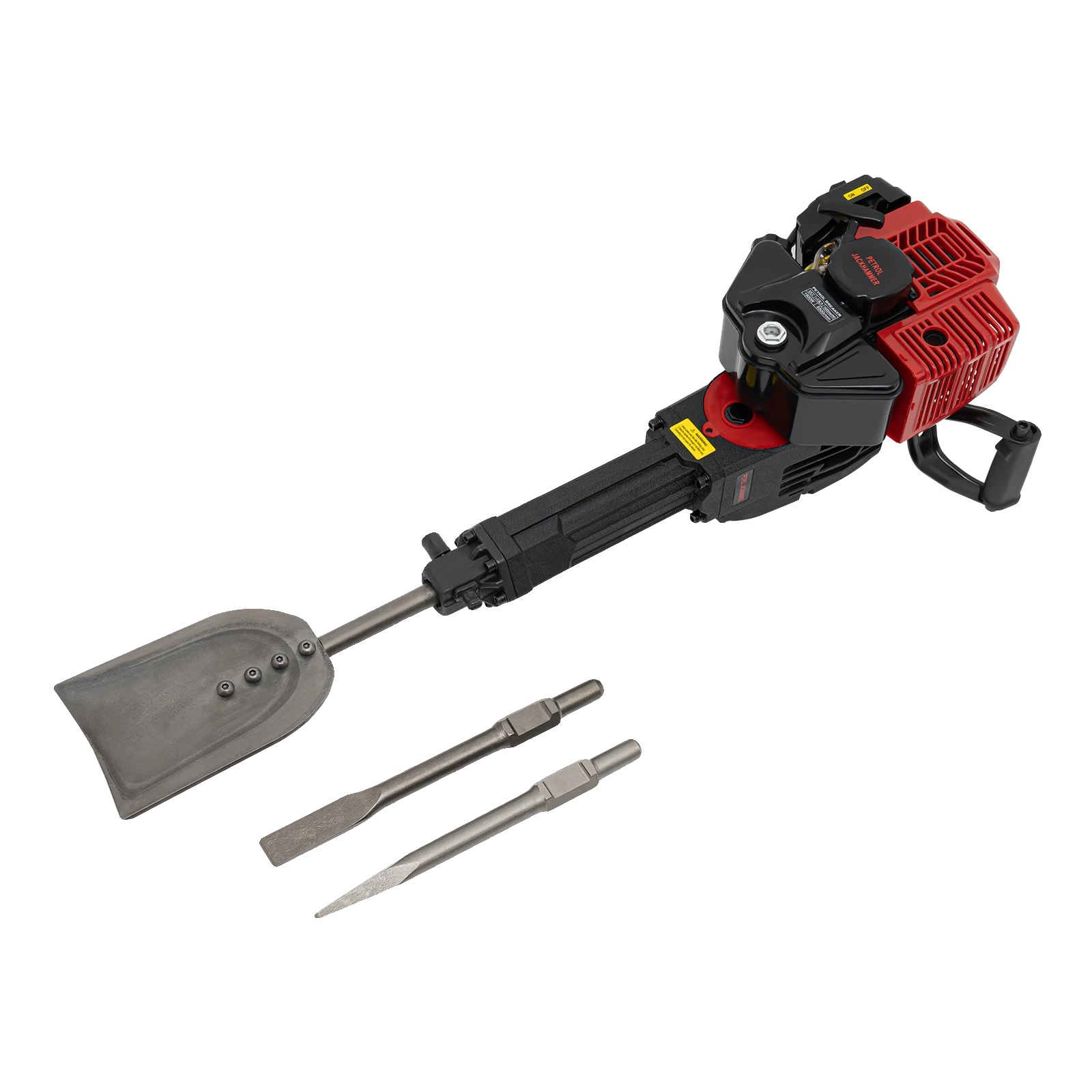 Baumausgrabungsmaschine, Tragbarer Bagger, 3 Wurzelschneidköpfe, Rot/schwarz