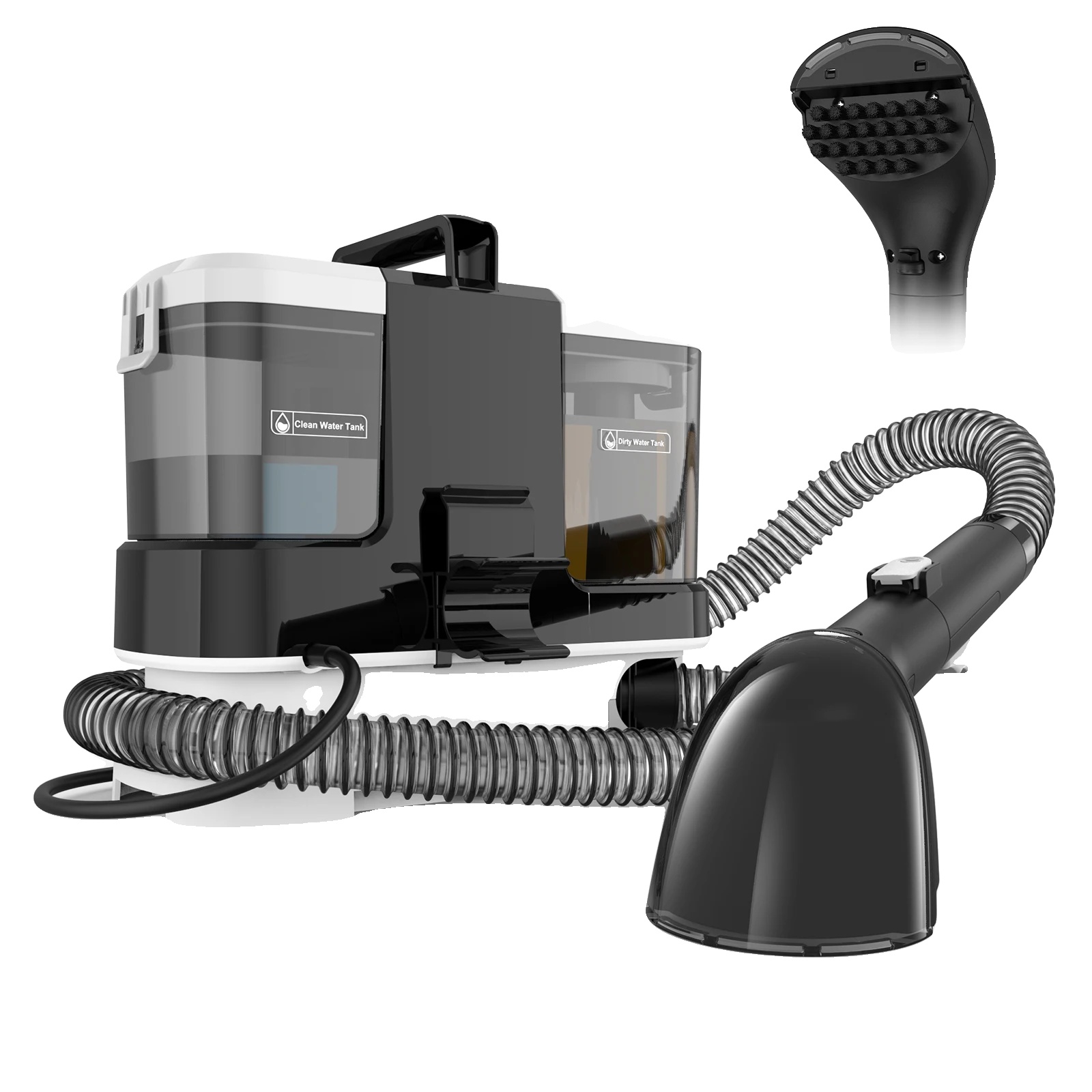 Teppichreiniger, Starke Saugkraft, Ergonomisches Design, Schwarz