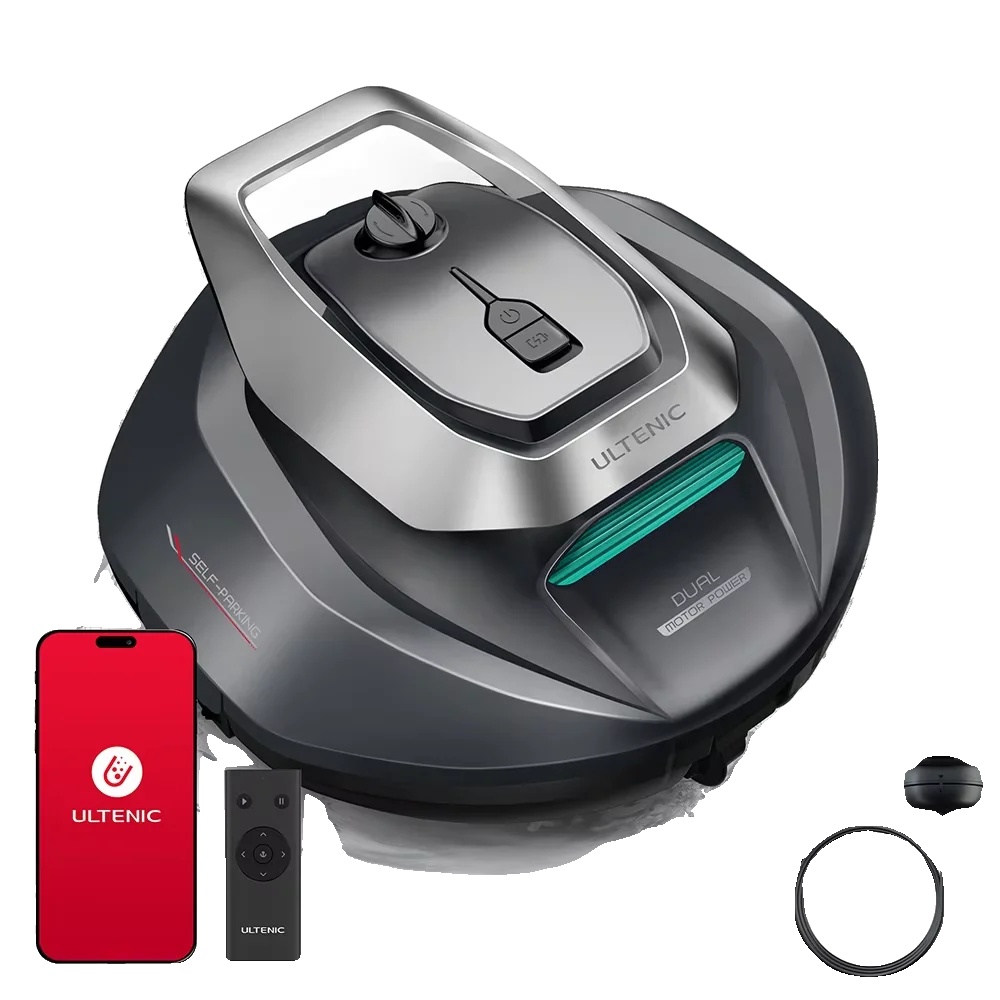 Poolroboter, Intelligente Automatisierung, Kabelloses Design, Schwarz