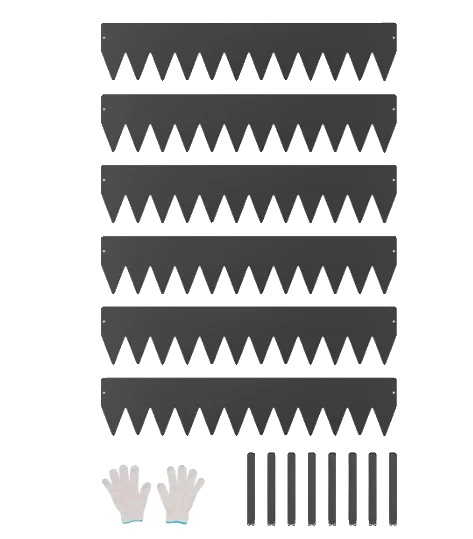 Beeteinfassung, Cor-ten-stahl, Flexibles Design, Schwarz