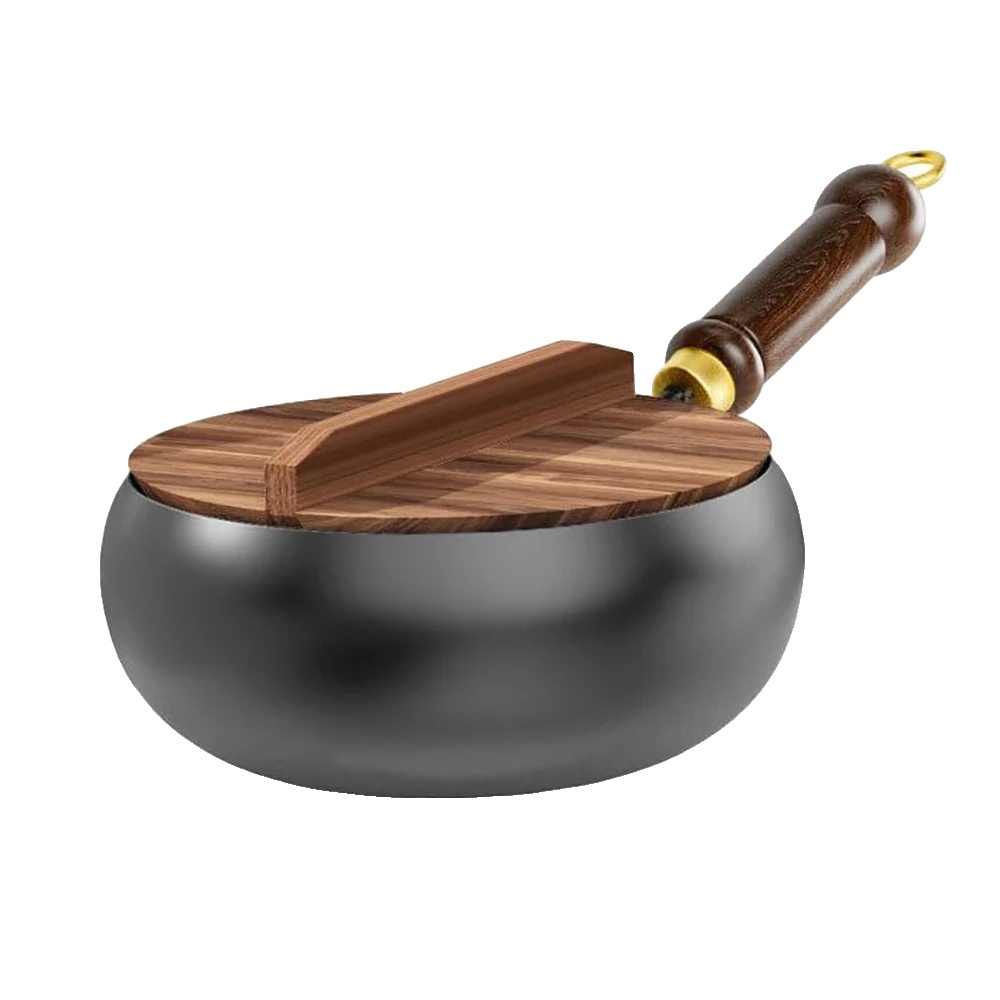 Wokpfanne, Handgeschmiedetes Eisen, Umweltfreundlich, 28 Cm