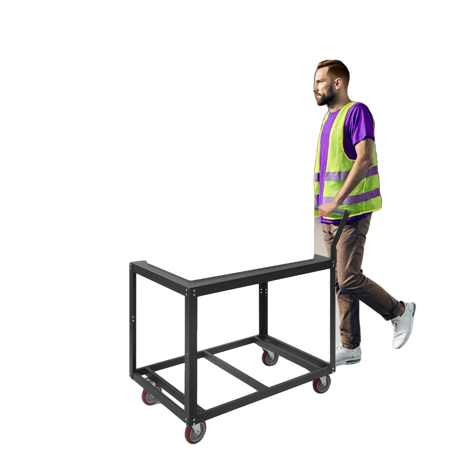 Arbeitstisch Aus Hochwertigem Q235-stahl, 90 Cm X 60 Cm X 106 Cm, Tragkraft: 159 Kg, 1 Mm Dicke Tischplatte, Stabile Rechteckige Konstruktion
