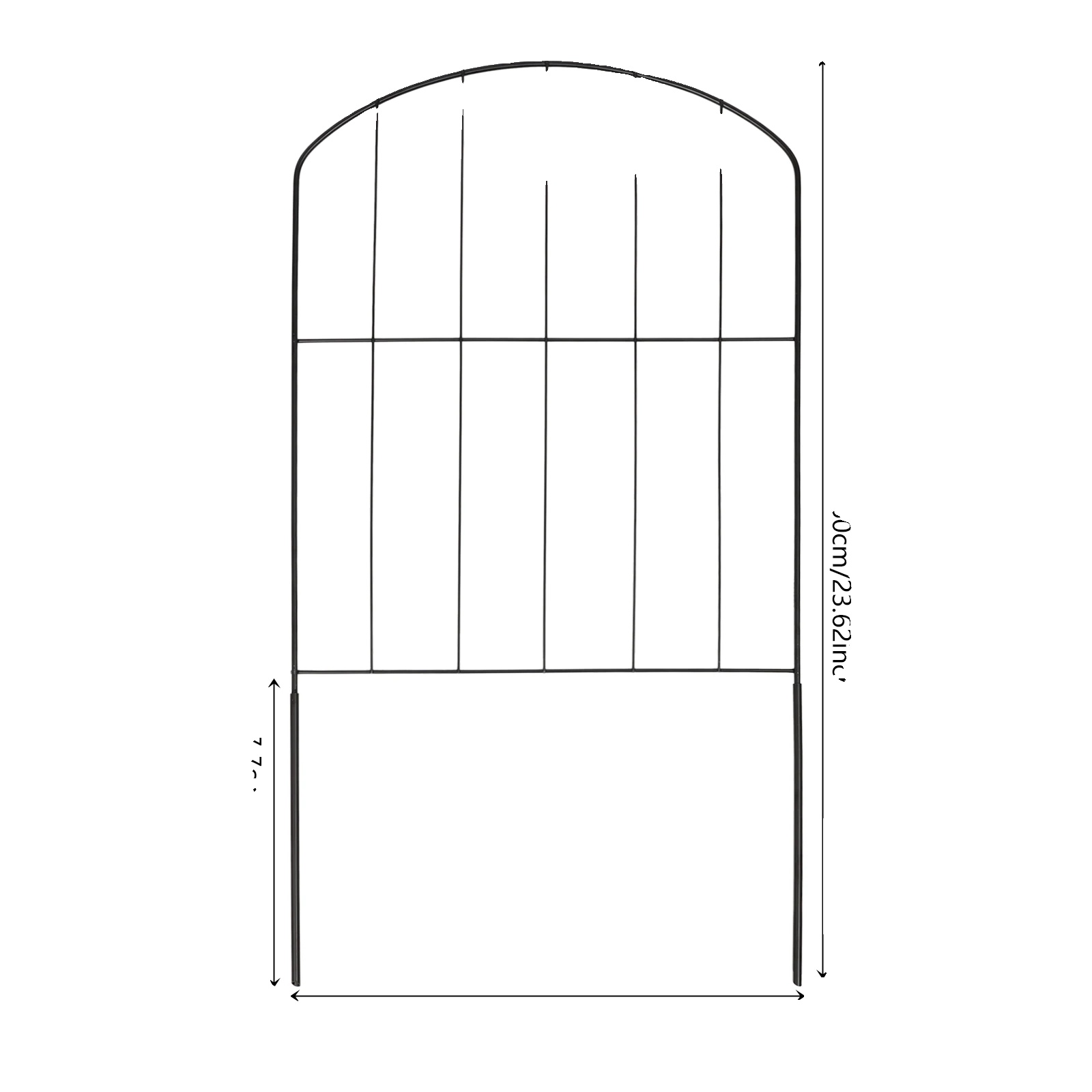 Gartenzaun, Robuste Eisenkonstruktion, Einfach Zu Montierende Paneele, Schwarz