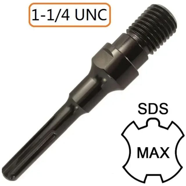 Adapter 1 1/4" UNC auf SDS Max für 200mm Diamantbohrkrone Kernbohrer Bohrkrone Lochsägen Für Kernbohrer
