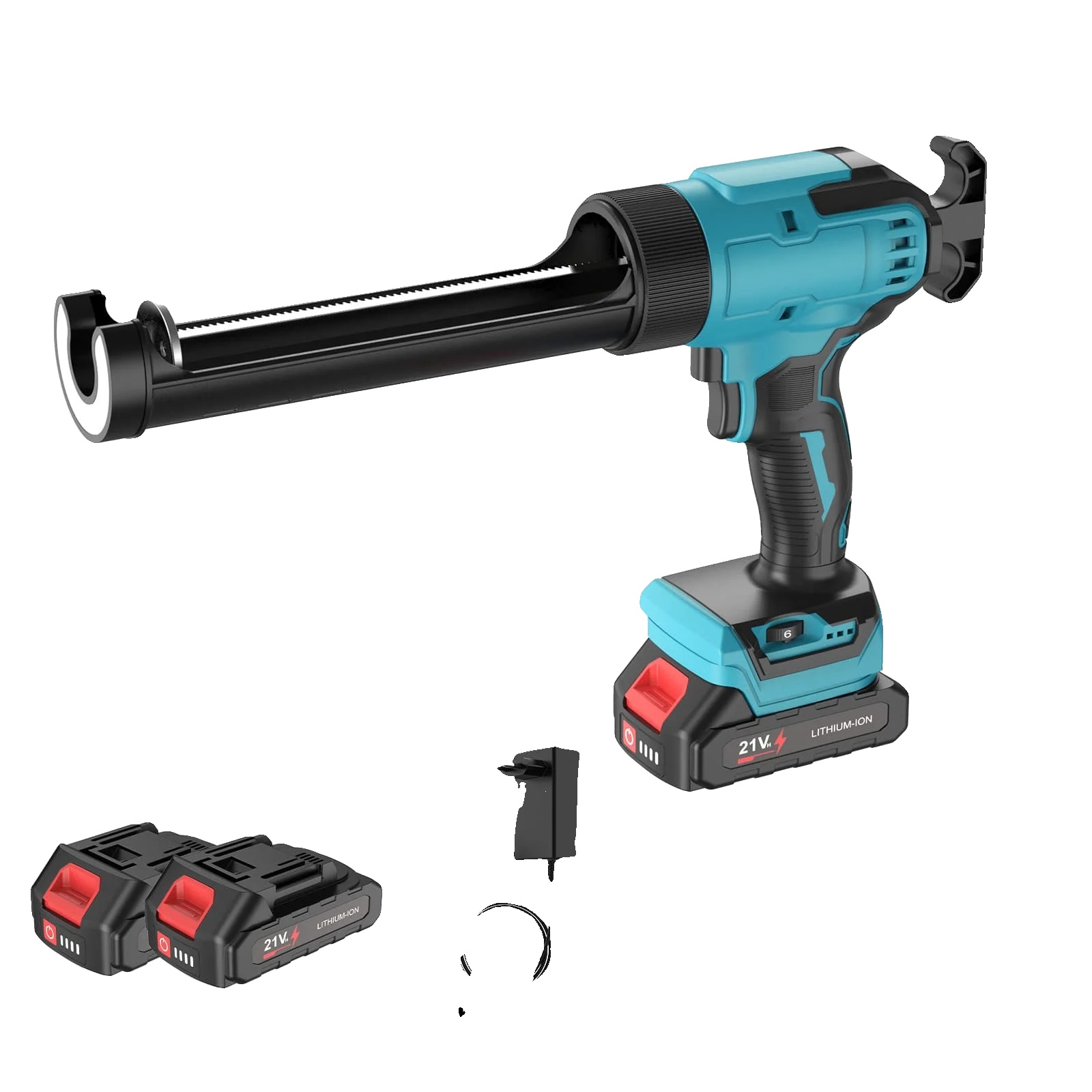 Kartuschenpistole, 6 Geschwindigkeitsstufen, Led-licht, 2 Batterien