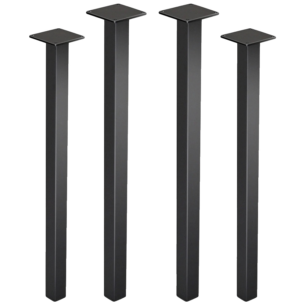 Tischbein, Robuste Konstruktion, Vielseitiges Design, Schwarz