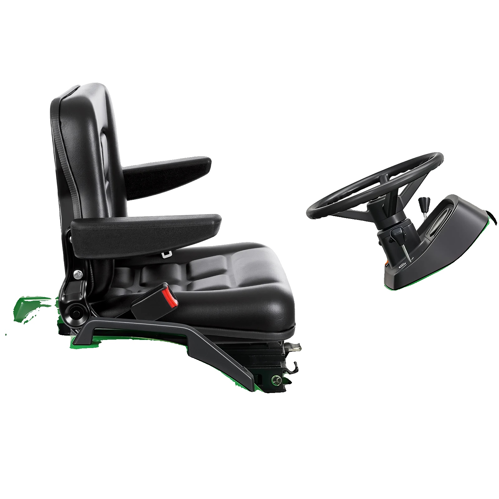 Gabelstaplersitz, Ergonomisches Design, Verstellbare Funktionen, Schwarz