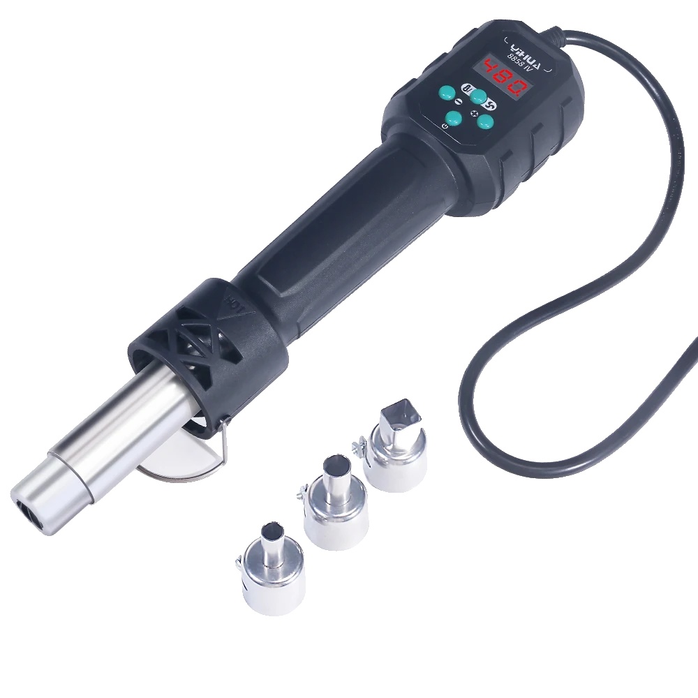 Heißluftpistole, Einstellbare Temperatur, Lcd-display, 8858-iv Set1, 220–240 V Eu-stecker