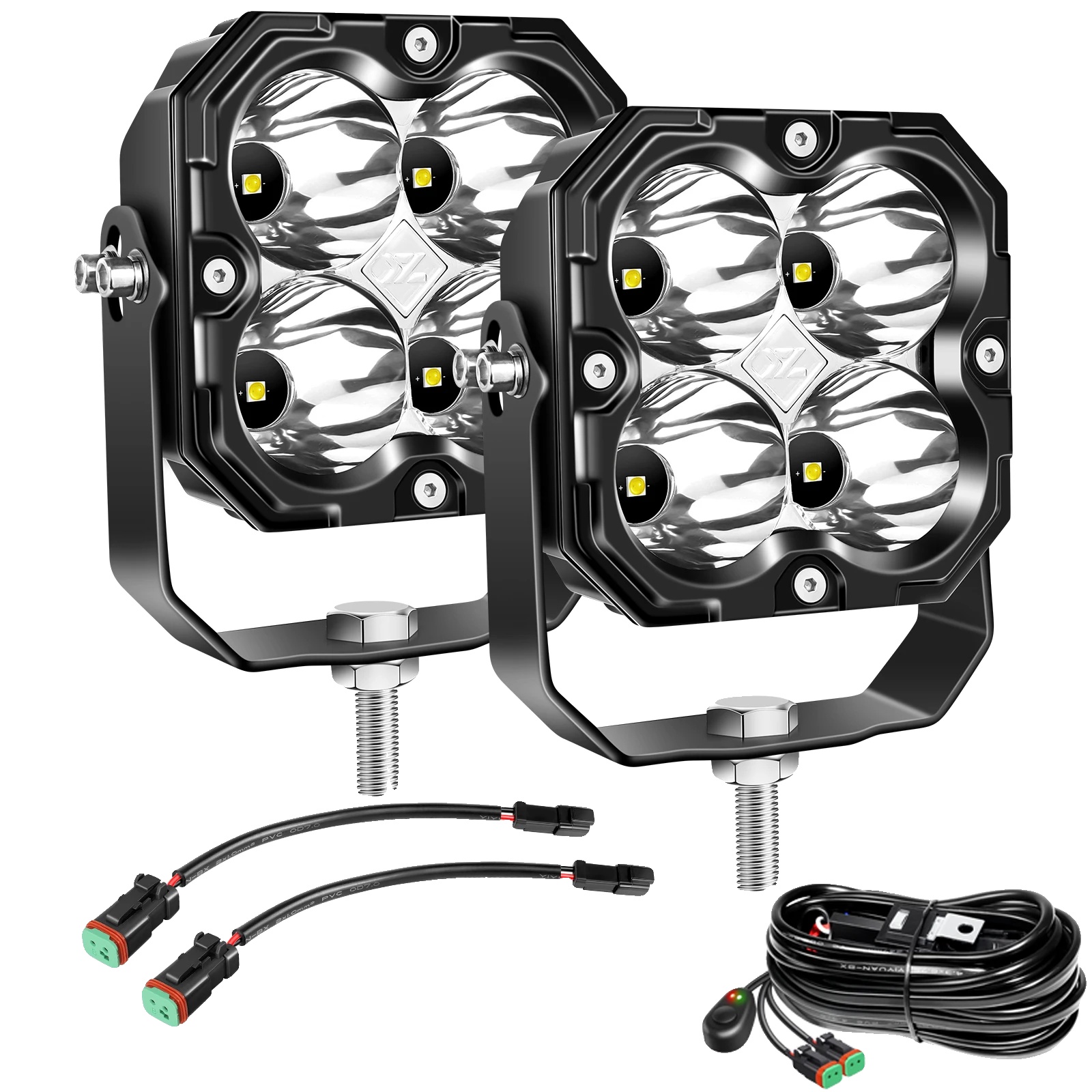 Arbeitsleuchte, 30 W, 5500 K Helligkeit, 2 X 30 W Dt-drahtspot, 3000 Lm-b