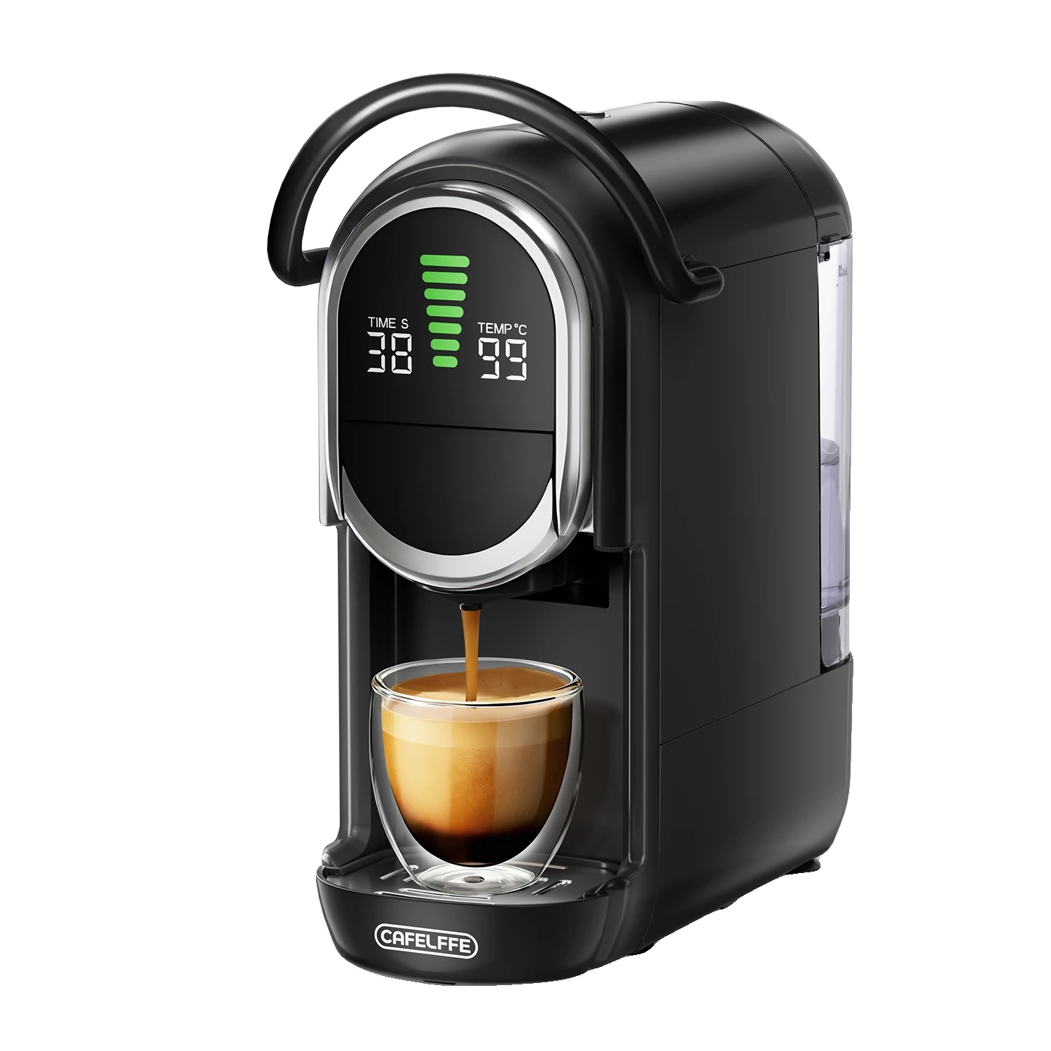 Kapselkaffeemaschine, 6-in-1-funktion, Heiß- Und Kaltbrühfunktion, Schwarz, Eu