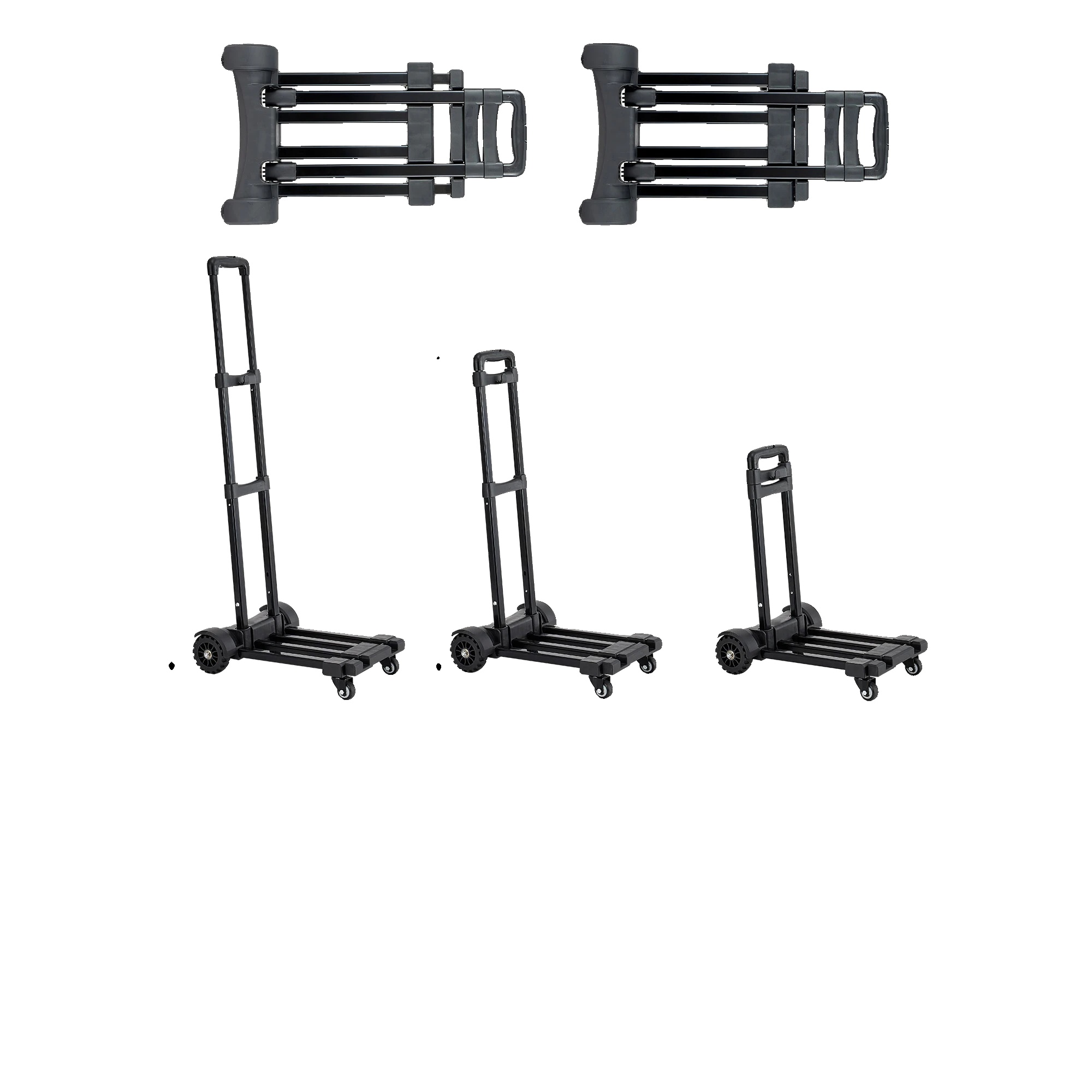 Klappbarer Trolley, Tragkraft 290 Lb, Verstellbare Ladeplattform, 290 Lbs