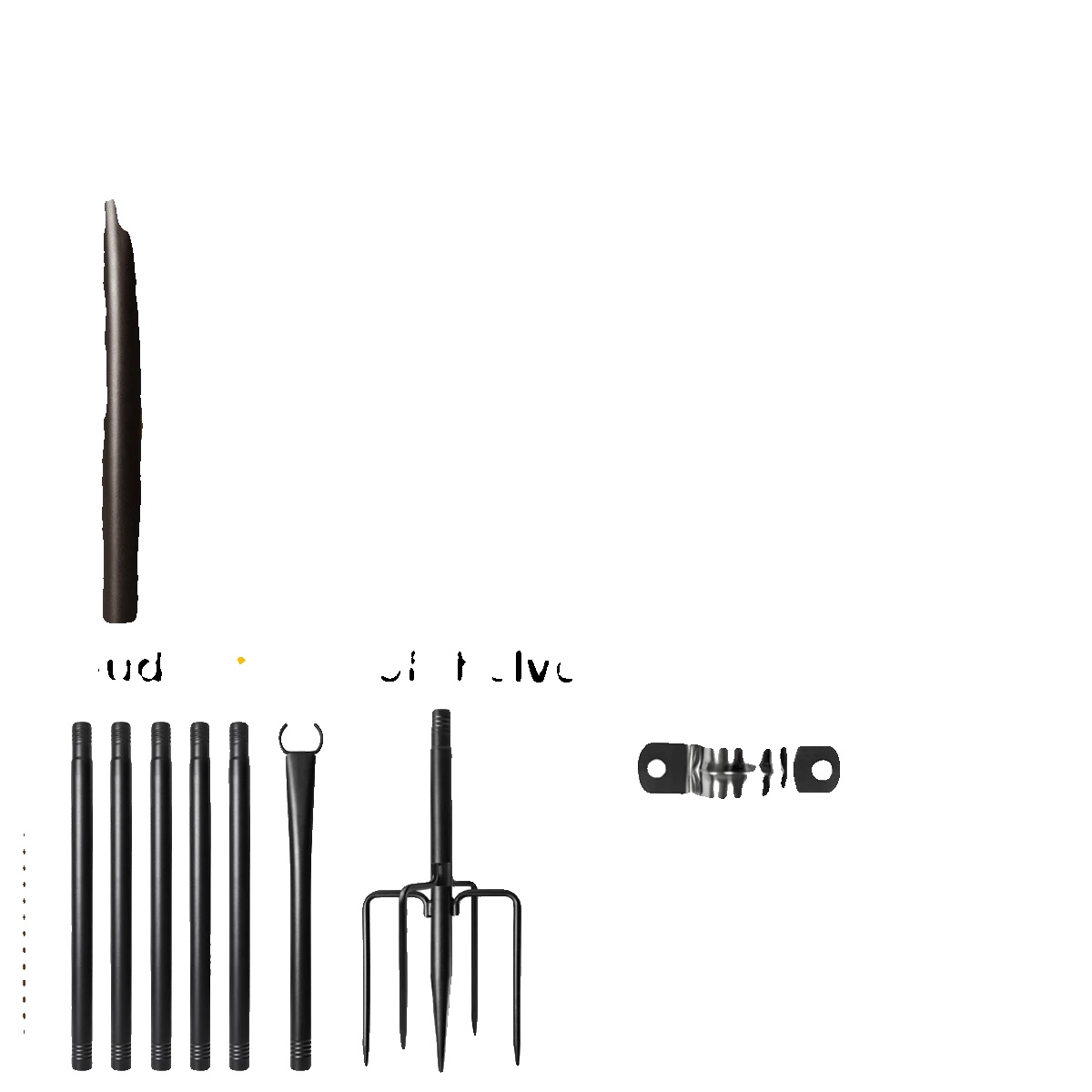 Lichtmasten, Höhenverstellbar, Robuste Metallkonstruktion, 8 Stück