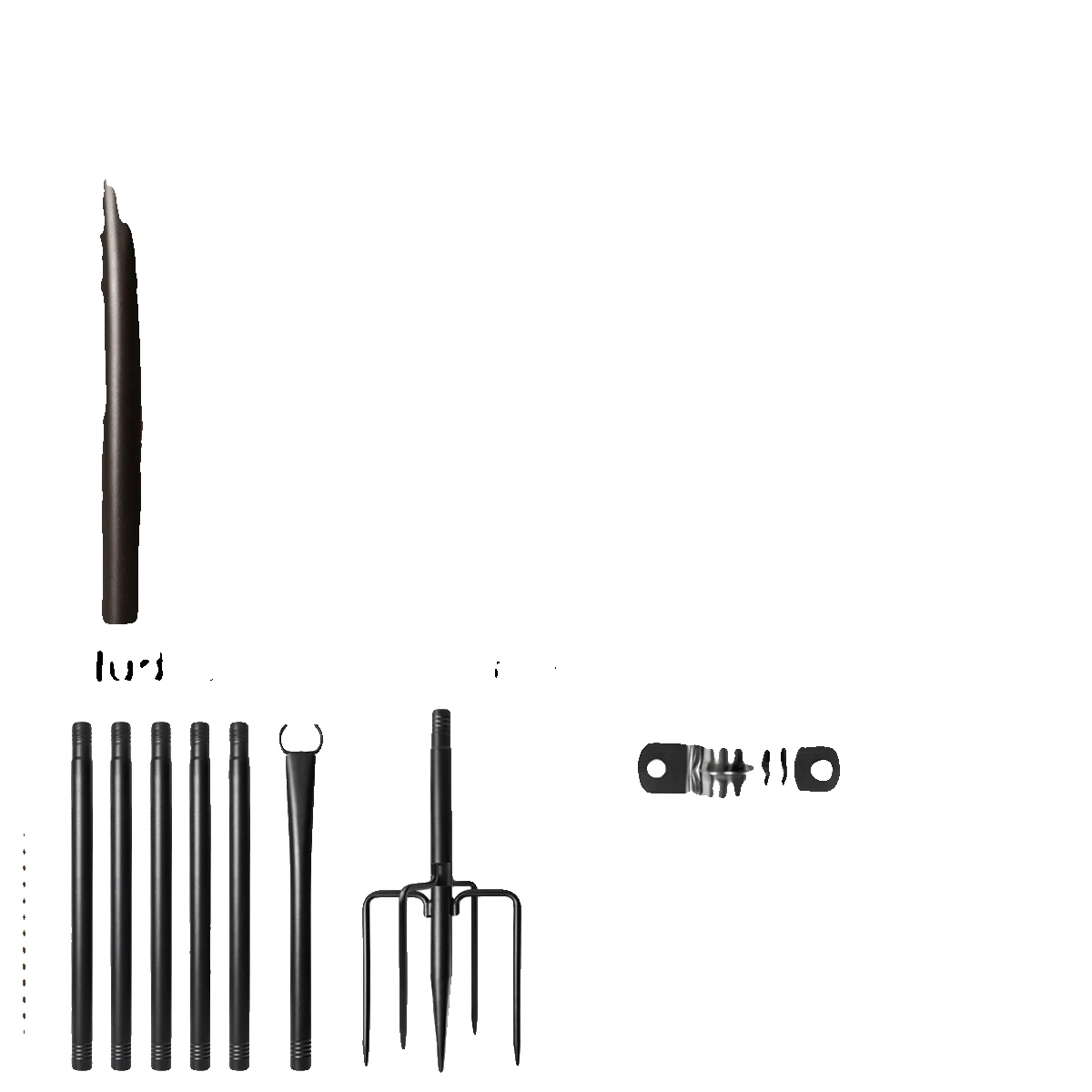 Lichtmasten, Höhenverstellbar, Robuste Metallkonstruktion, 12 Stück