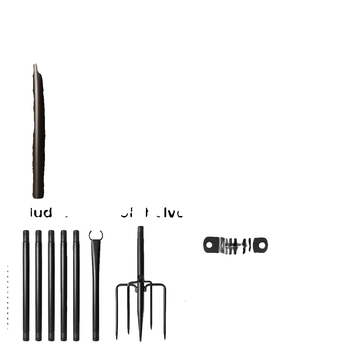 Lichtmasten, Höhenverstellbar, Robuste Metallkonstruktion, 6 Stück