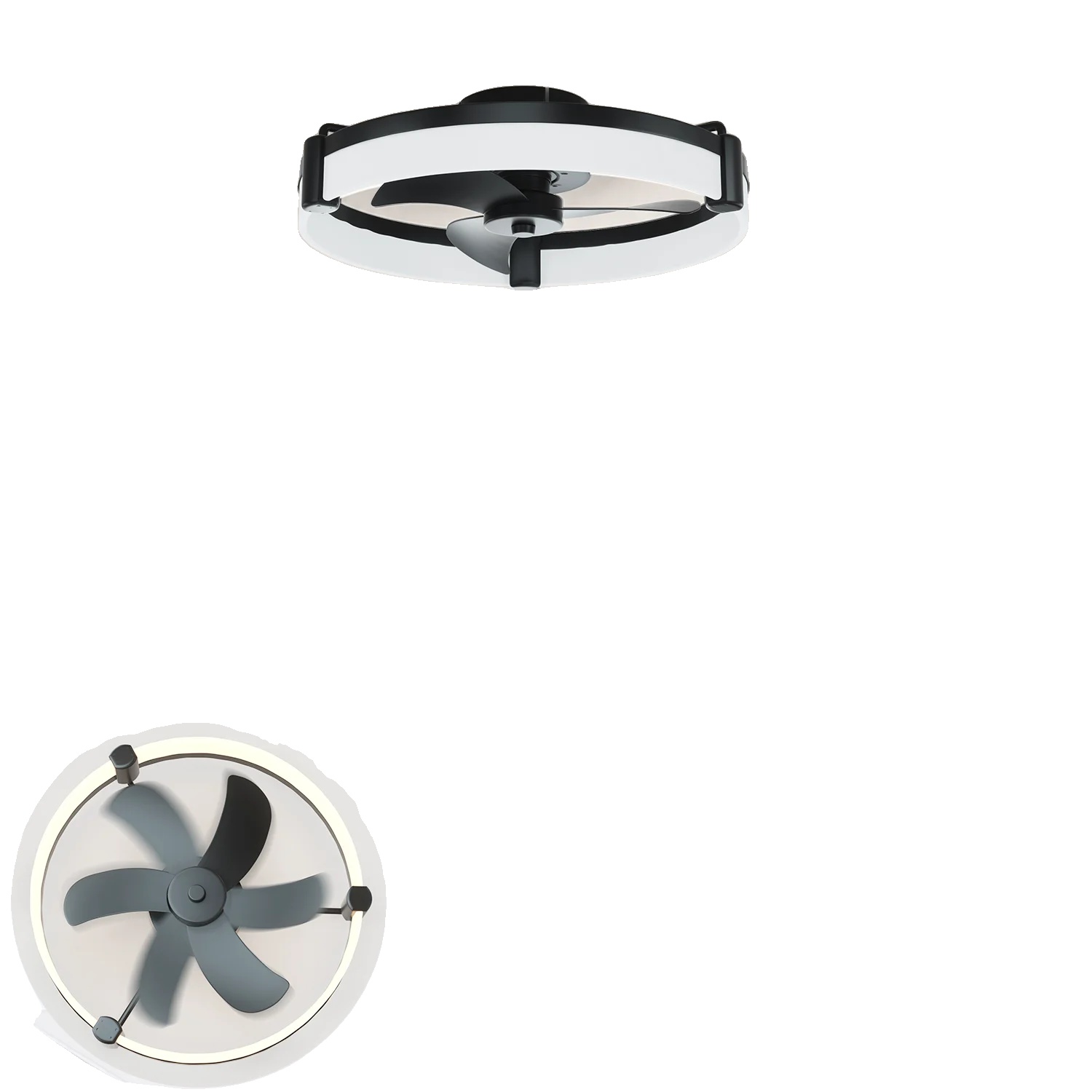 Deckenventilator, Dimmbare Led-beleuchtung, Fernbedienung, Schwarz