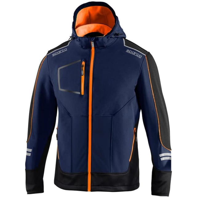 02412BMAF3 Softshell-Arbeitsjacke York Blau/Orange l - Sparco