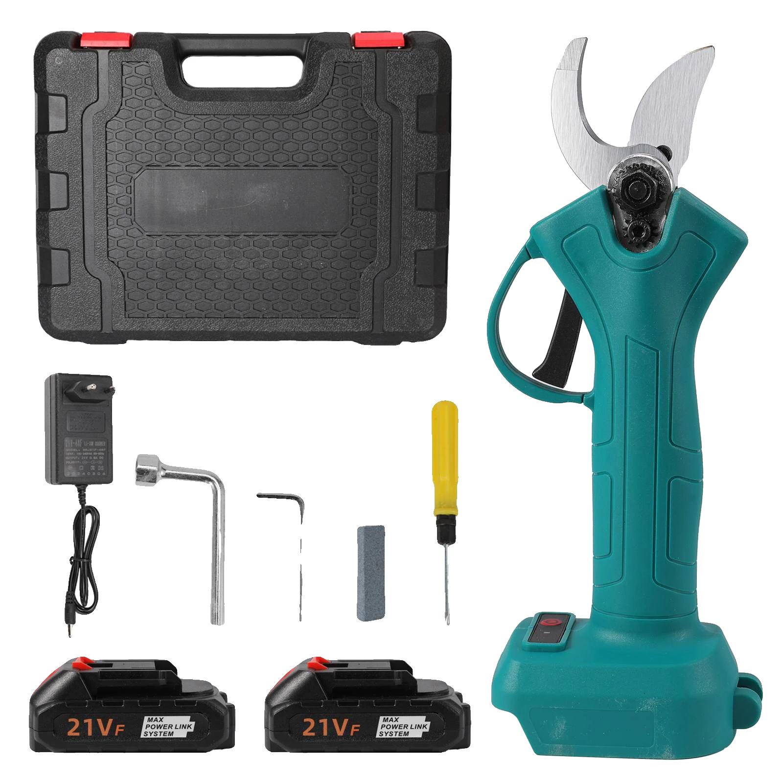 Kabellose Gartenschere, Ergonomisches Design, Akku Mit Hoher Kapazität, Inklusive 2 Akkus