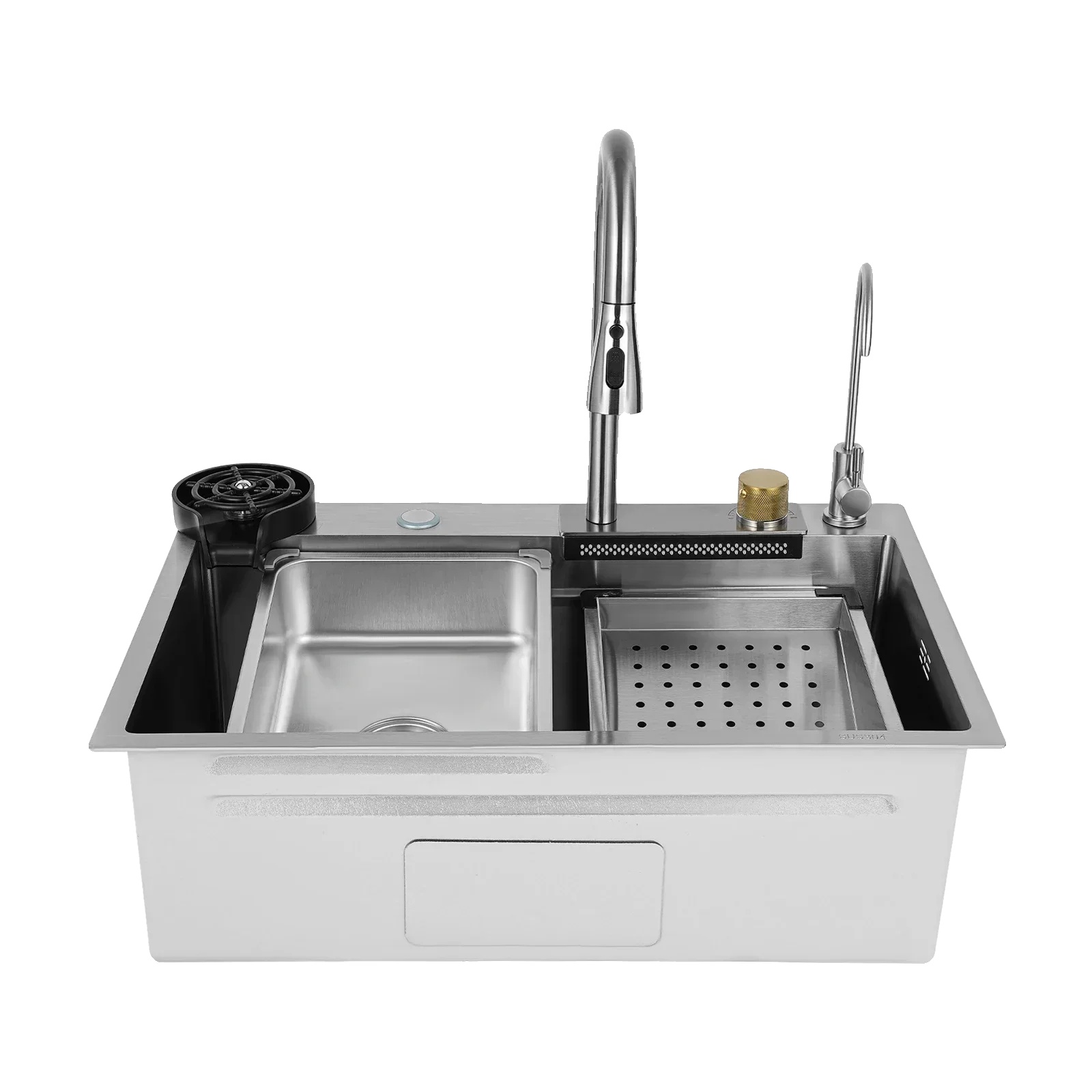 Küchenspüle, Edelstahl, Geräuschdämmend, Silber