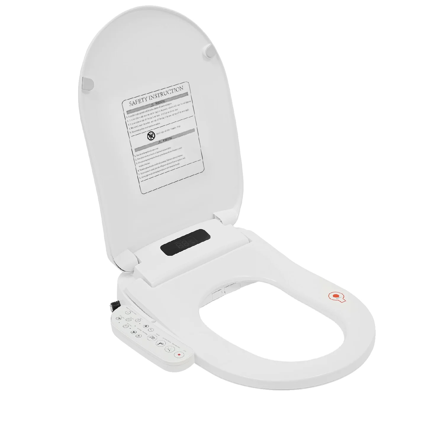 Bidet-wc-sitz, Material: Pp, Abmessungen: 51,5 X 37 X 12,3 Cm, Nennspannung: 220 V Wechselstrom, Nennleistung: 1030 W, Schutzart: Ipx4 (wasserdicht)