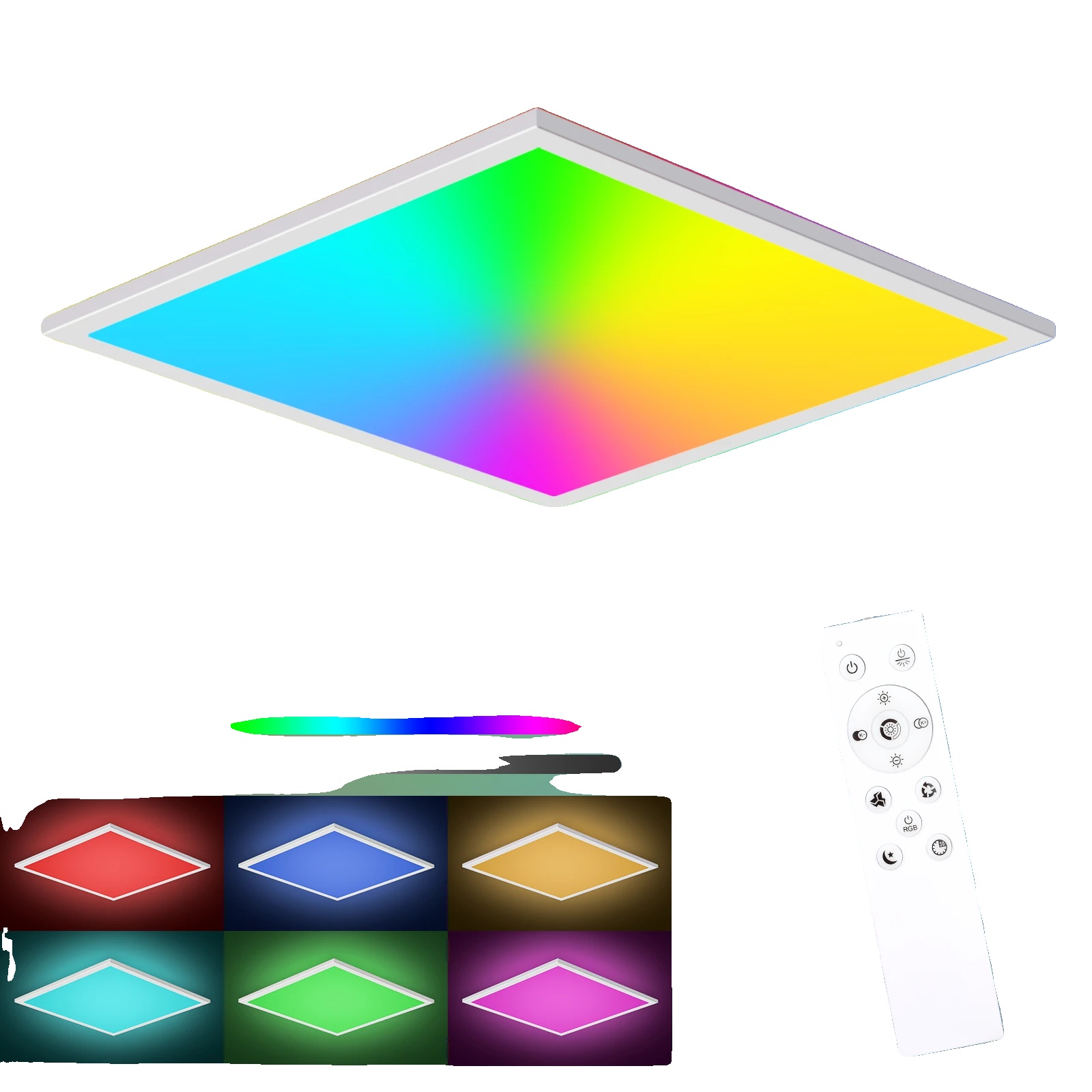 Deckenleuchte, Dimmbar, Rgb-modi, 1 Stück, Wechselbar, Weiss