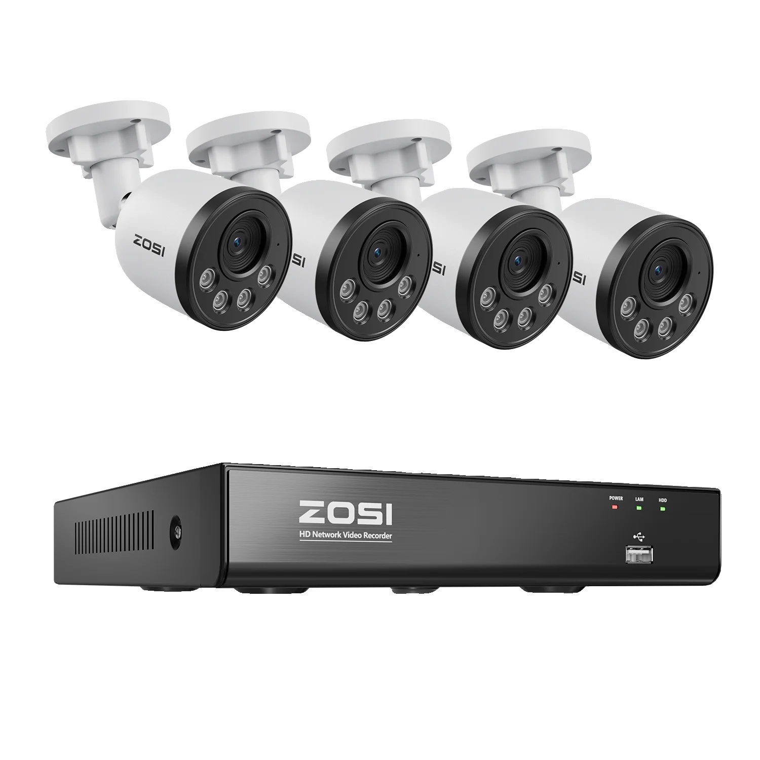 Videoüberwachungssystem, 8-mp-auflösung, Ki-gestützte Intelligente Erkennung, 4 X 8-mp-kameras, Keine