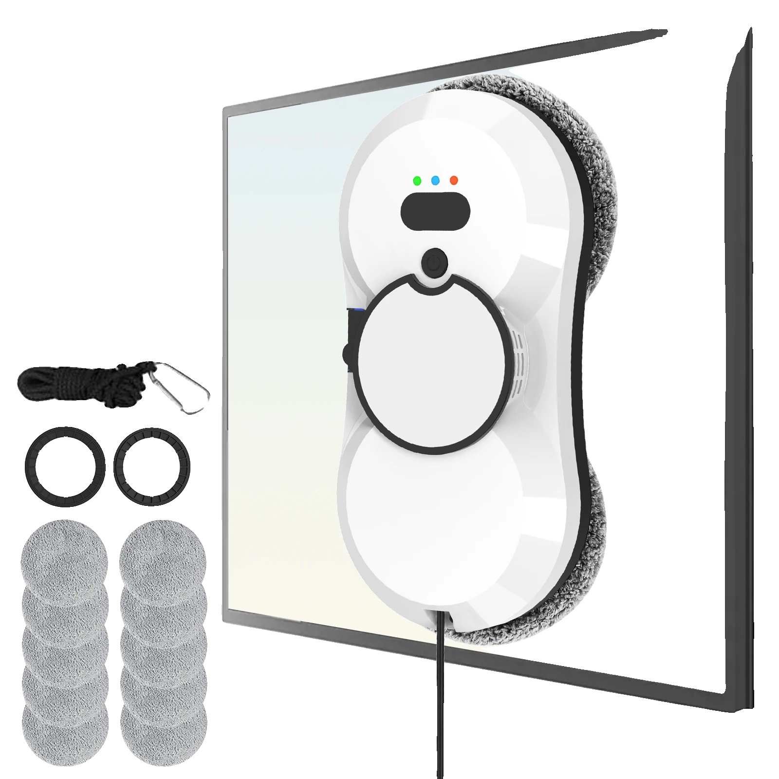 Fenstersauger, Automatische Wassersprühfunktion, Fernbedienung, 5600 Pa Set C