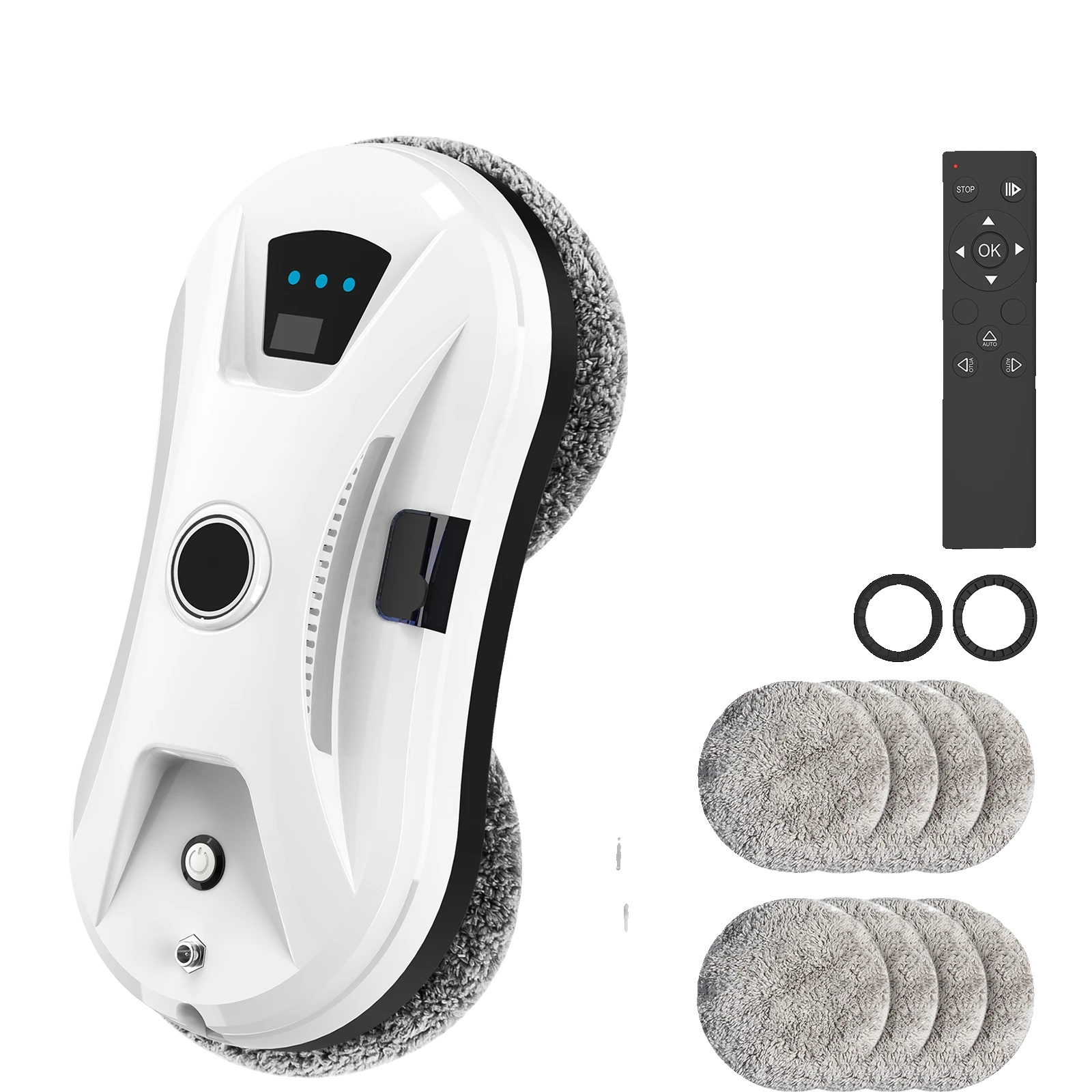 Fensterputzroboter, Automatische Wassersprühfunktion, Starke Saugkraft, Eu-stecker