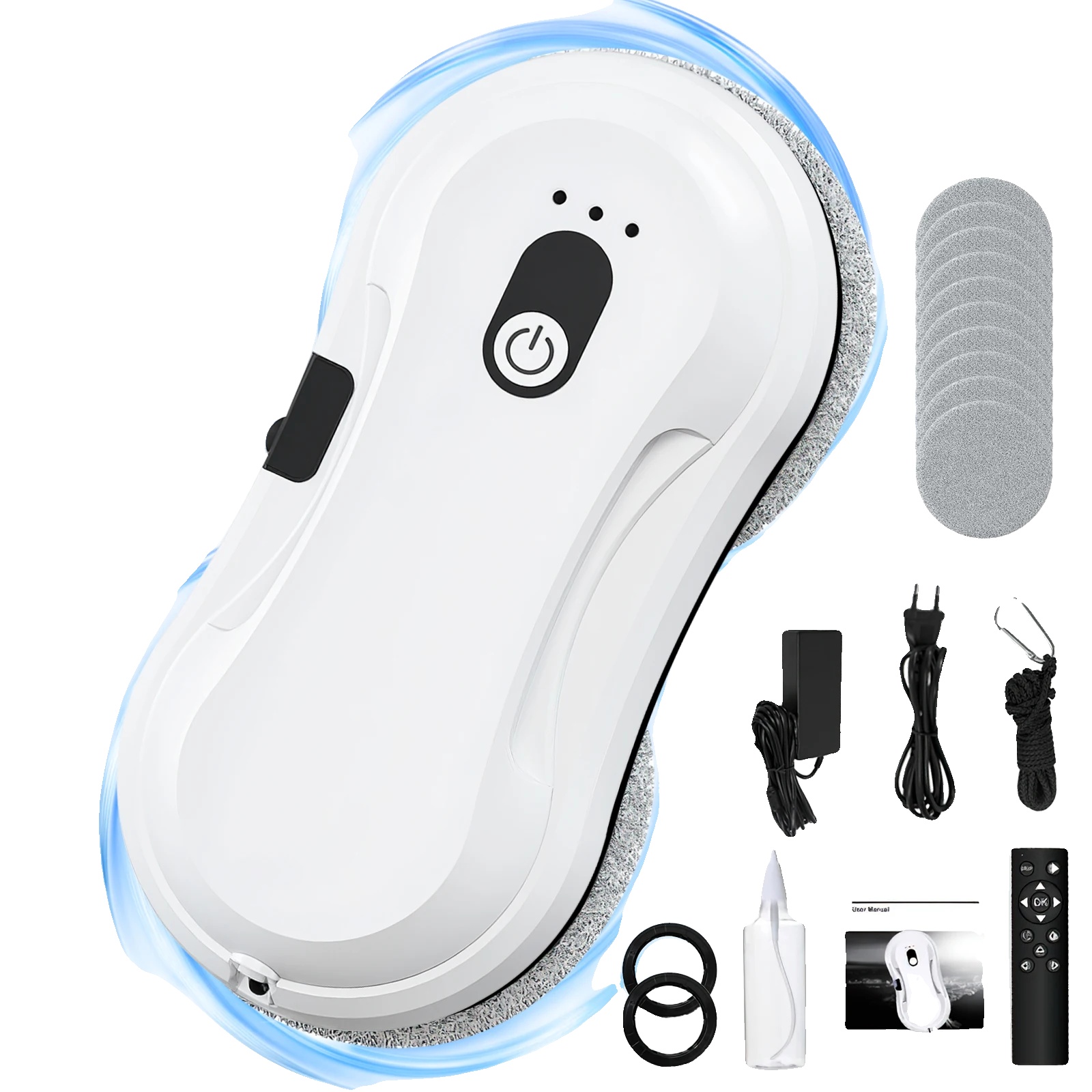 Fensterputzroboter, Automatische Wassersprühfunktion, Starke Saugkraft, 2800 Pa, Ja