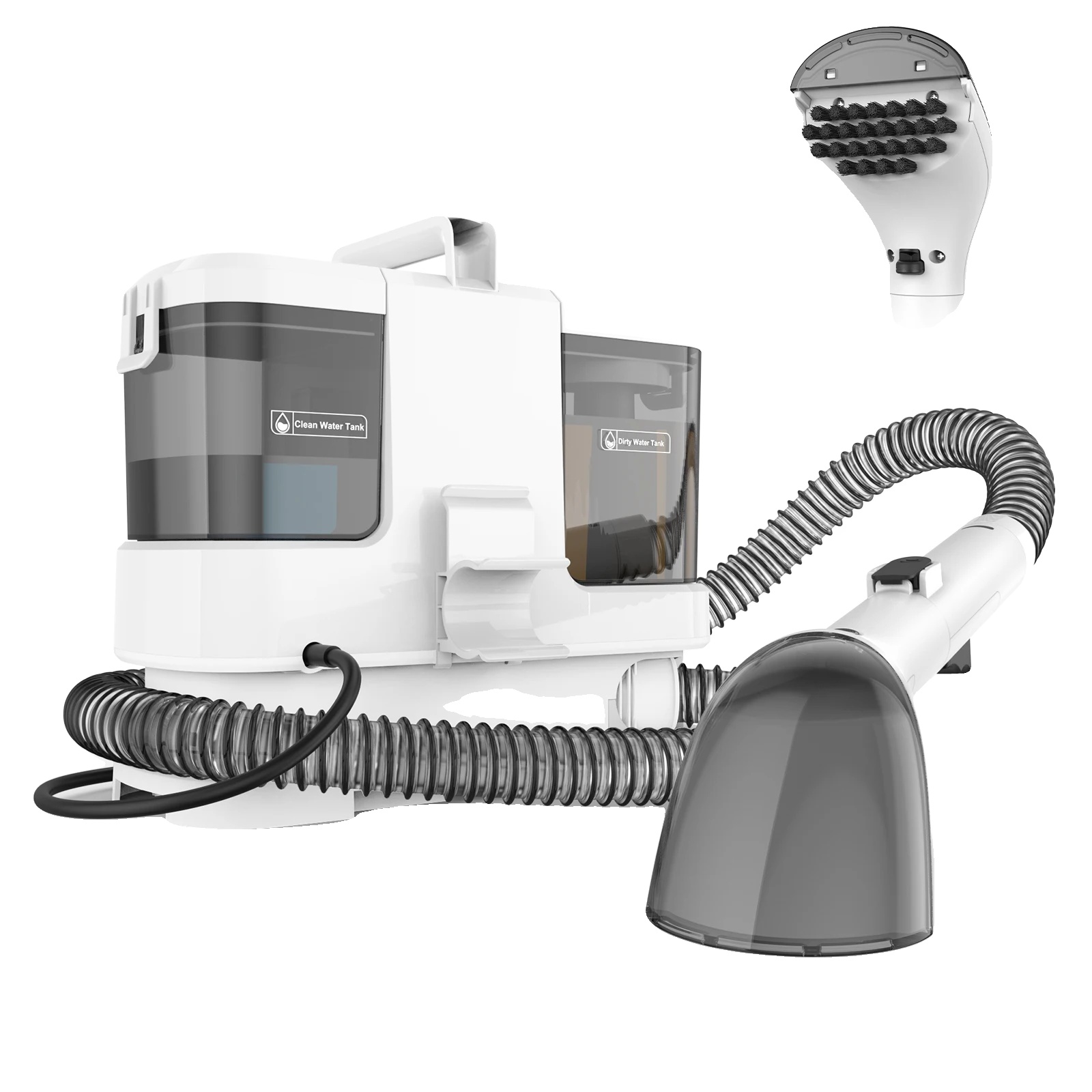 Teppichreiniger, Starke Saugkraft, Ergonomisches Design, Weiß