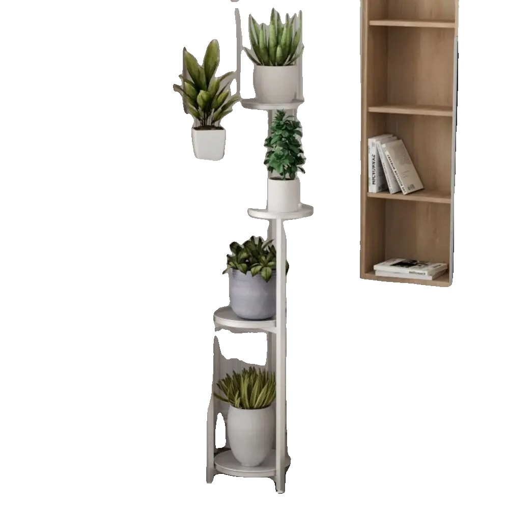 Pflanzenständer, Mehrstufiges Design, Rutschfeste Füße, Weiß, 120 Cm