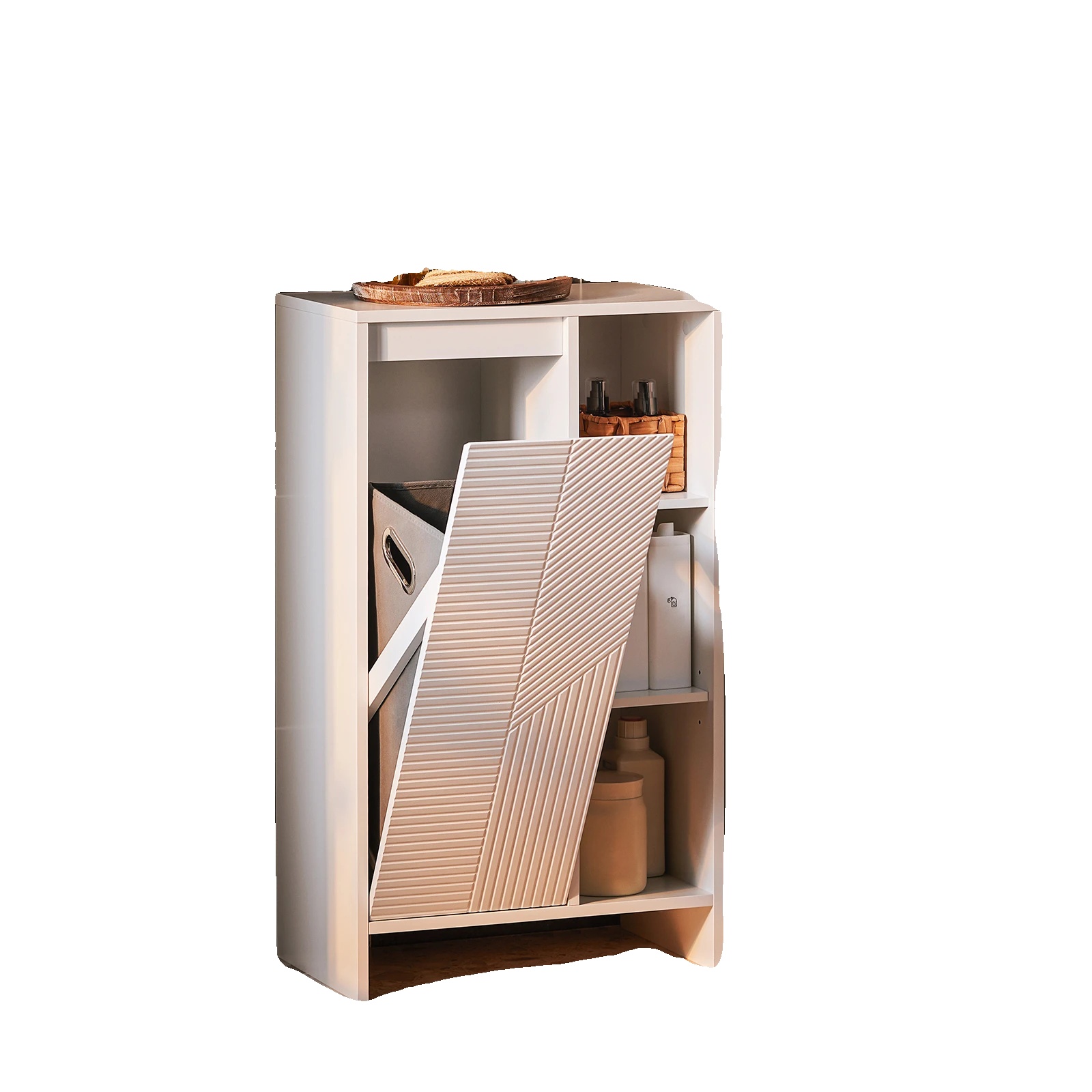 Badezimmerschrank, Verstellbarer Einlegeboden, Platzsparendes Design, Weiß