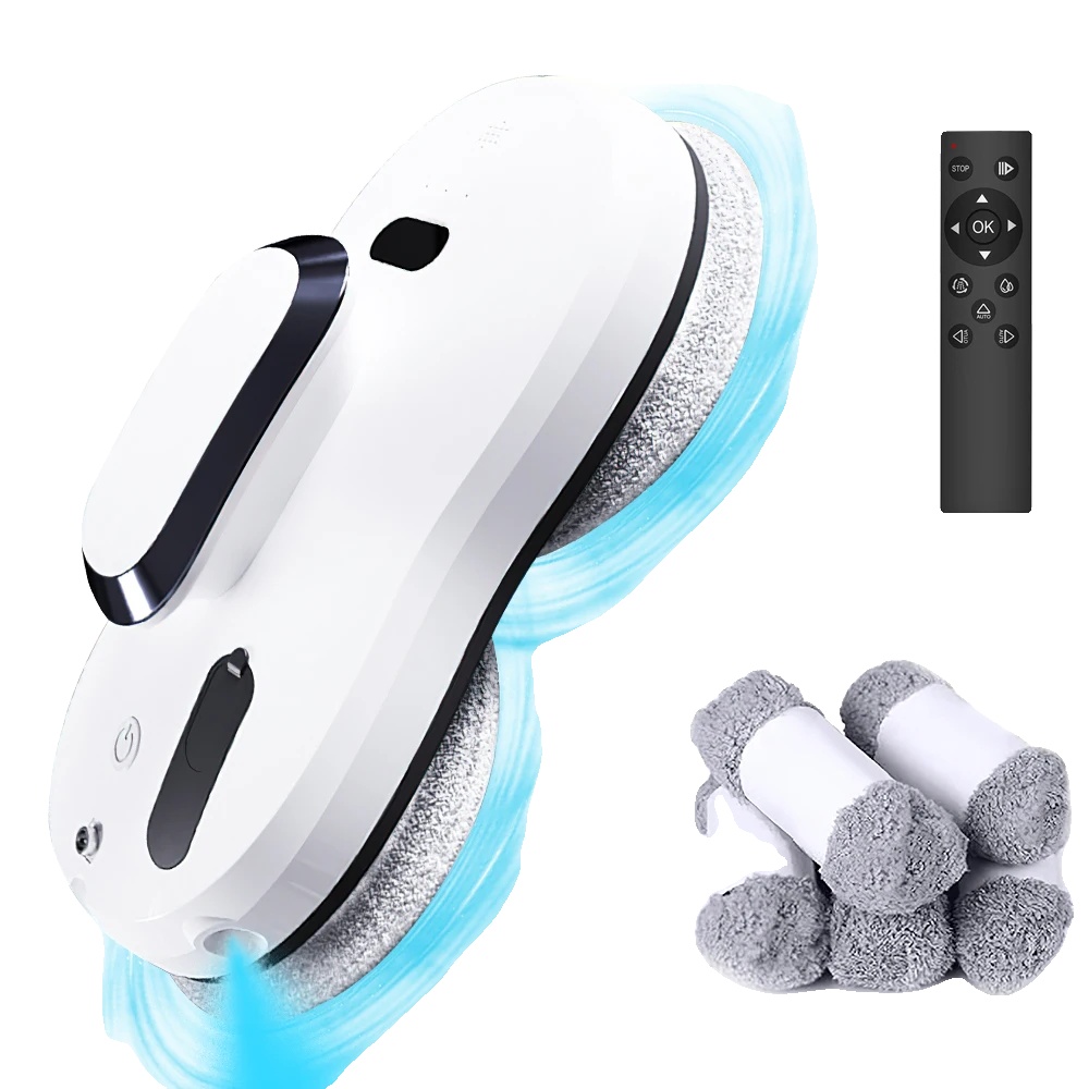 Fensterputzroboter, Automatische Sprühfunktion, Fernbedienung, Weiss