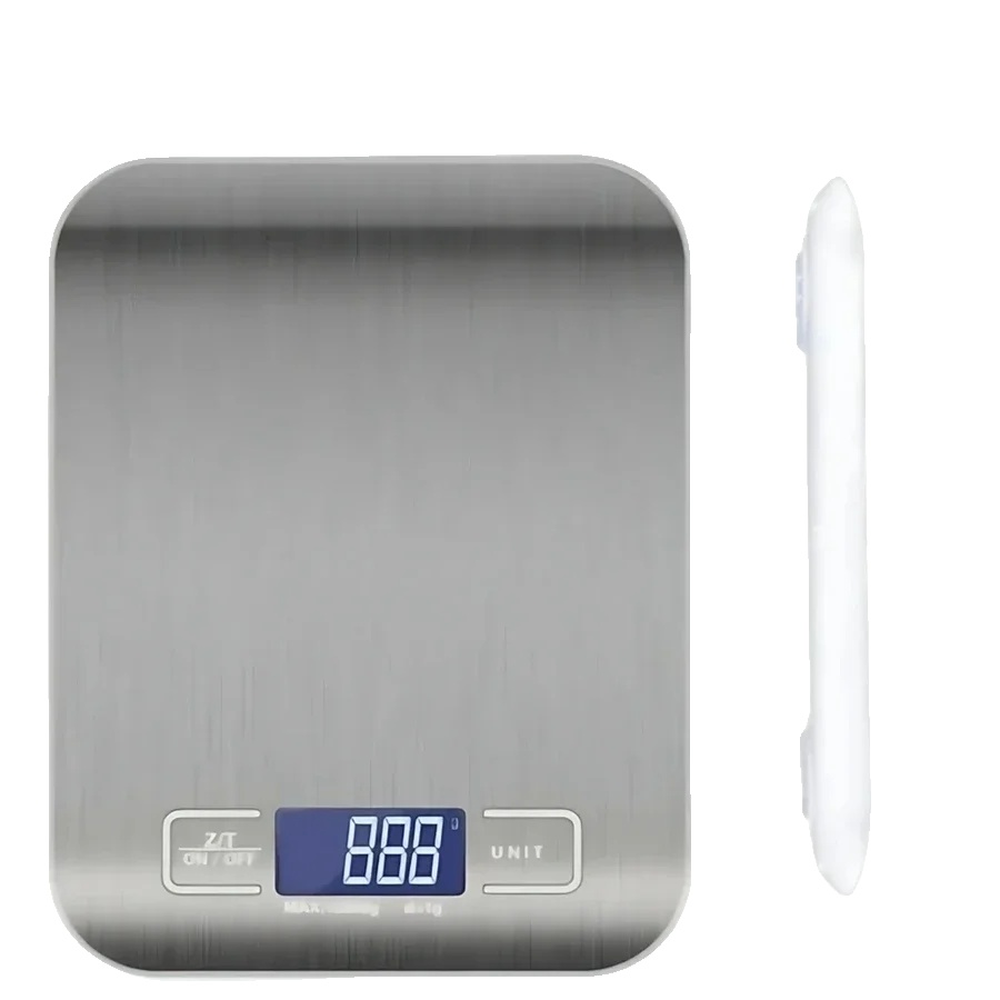 Digitale Küchenwaage, Hohe Präzision, Led-anzeige, Weiß, 10 Kg 1 G