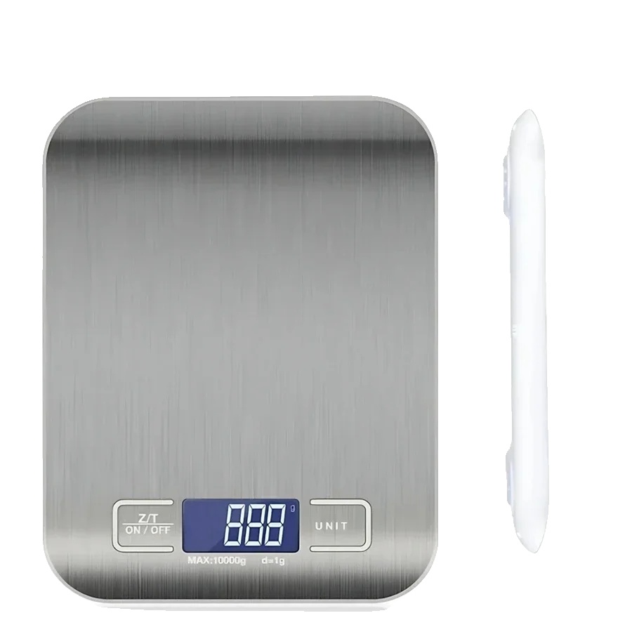 Digitale Küchenwaage, Hohe Präzision, Led-anzeige, Weiß, 5 Kg 1 G
