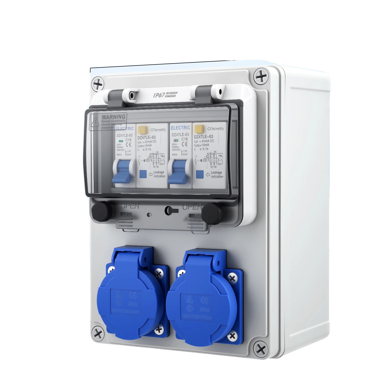 Stromverteiler, Ip67 Wasserdicht, Einfache Installation, Weiss