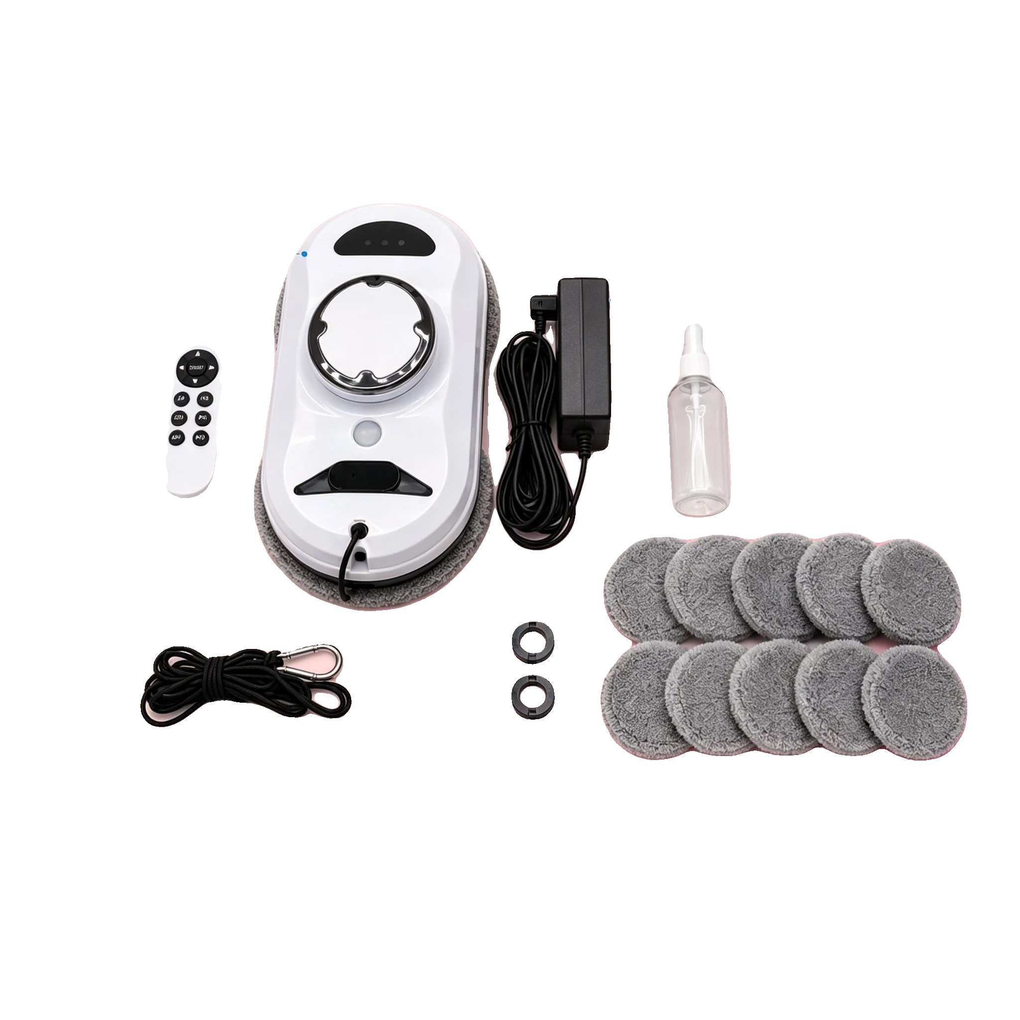Fensterputzroboter, Intelligente Saugkraft, Fernbedienung, Weiß, 220–240 V Eu-stecker