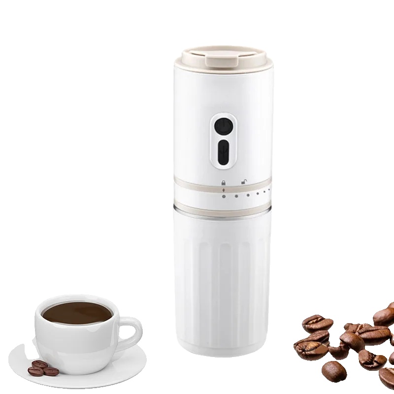 Elektrische Kaffeemaschine, Tragbares Design, Hohe Effizienz, Weiss