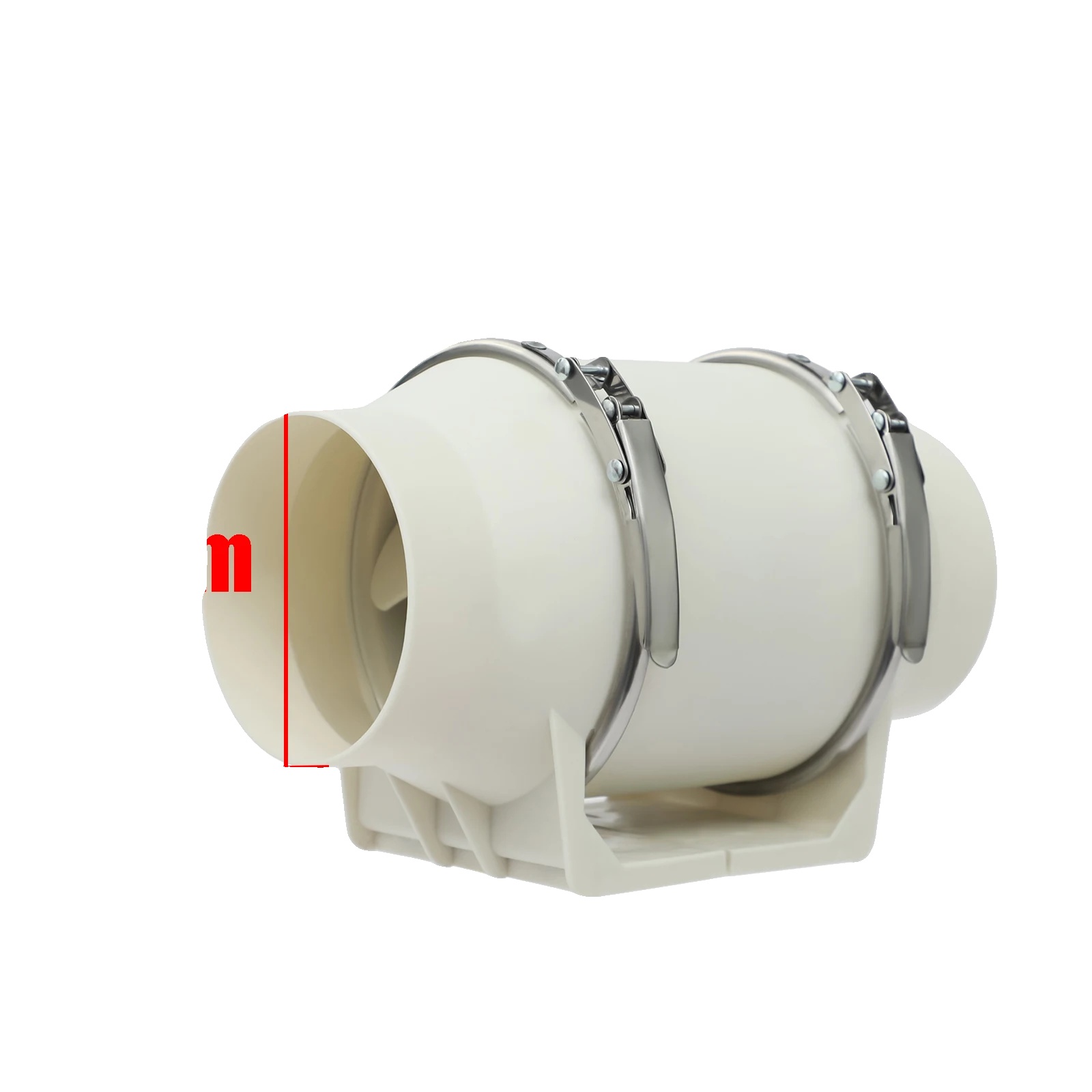 Rohrlüfter, Hoher Luftdurchsatz, Leiser Betrieb, 100 Mm, Weiß, 220 V Wechselstrom, Eu-a