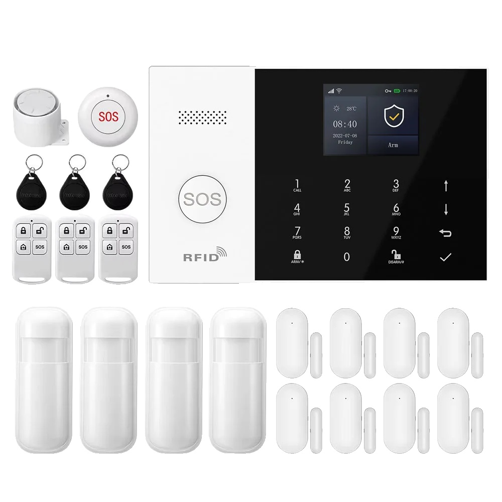 Wlan-alarmsystem, App-steuerung, Smart-home-kompatibilität, 4g-wlan-e-kit, Eu-stecker