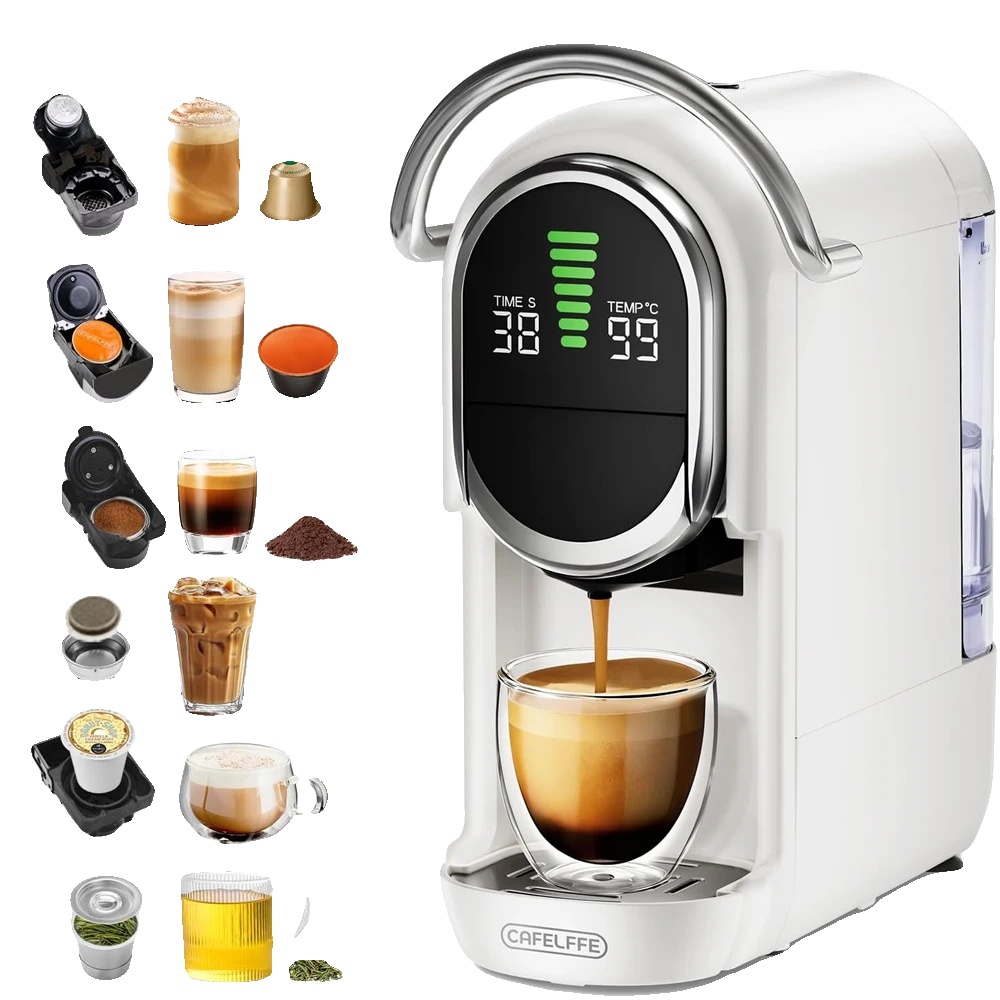 Kaffeemaschine, Geeignet Für Verschiedene Brühmethoden, 19 Bar Druck, Weiß, Eu-a