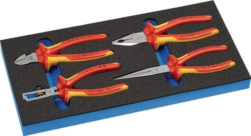 Werkzeugmodul 4-tlg.1/3-Modul VDE-Zangensatz Knipex