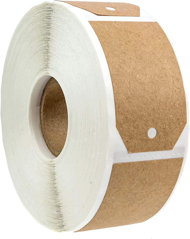 Packung Geschenkanhänger Aus Naturbraunem Kraftpapier/300 Anhänger Pro Rolle