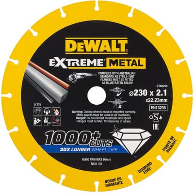 DeWalt DT40255-QZ Diamant-Trennscheibenschleifer 230 x 22,23 x 1,5 mm