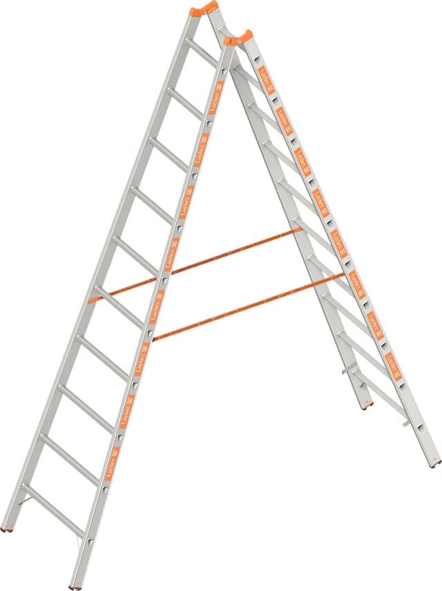 Layher Topic 1039 Sprossenstehleiter 2x10 Sprossen