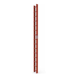 Zarges Dachleiter 15 Sprossen ziegelrot